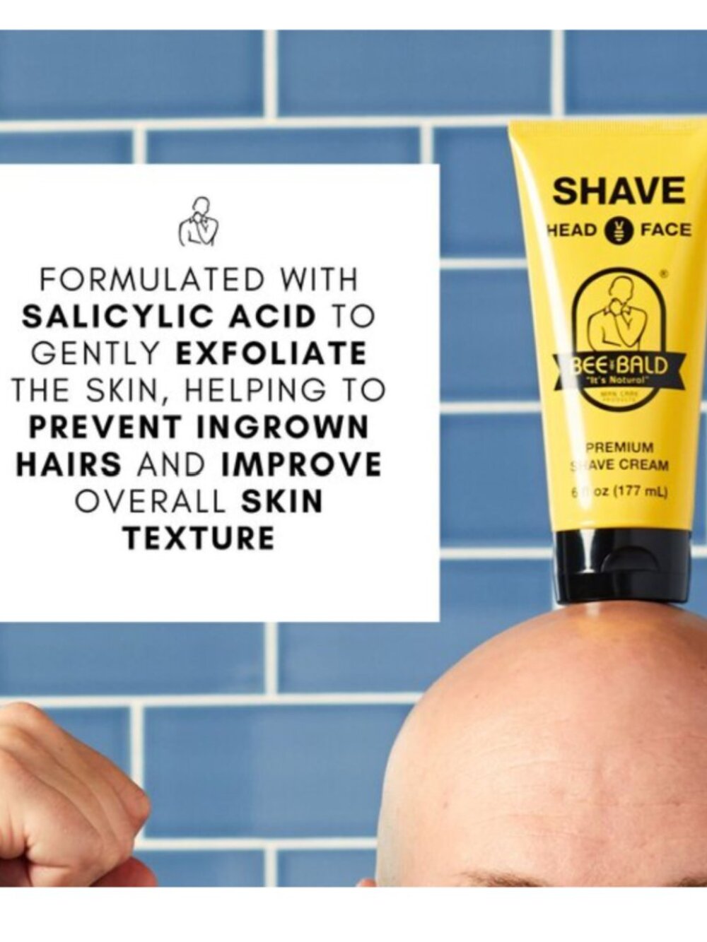 Bee Bald Heal Head & Face Post-Shave Healing Balm, 2 OZ (2 pack) - NWOT - Picture 2 of 4